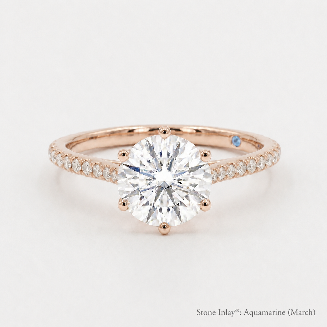 Tiffany Bold round lab diamond engagement ring in 14K rose gold