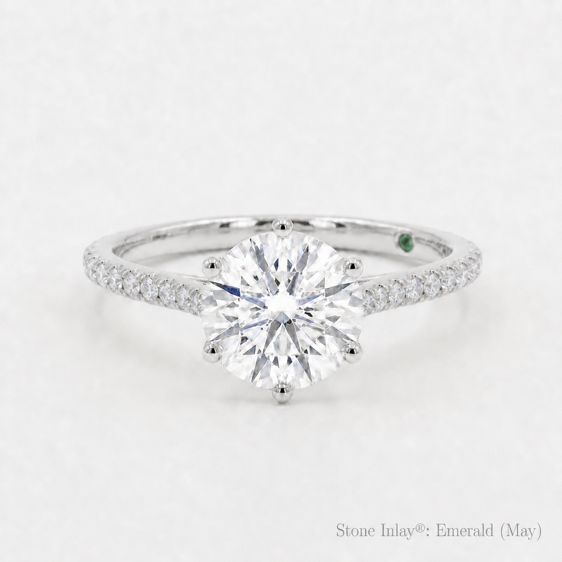 Tiffany Bold round lab diamond engagement ring in platinum