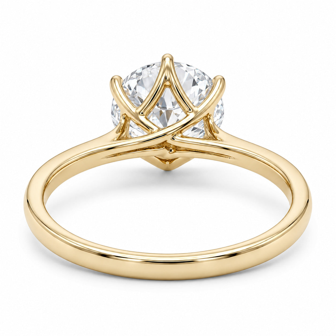 The Tiffany round lab diamond solitaire ring, view 7