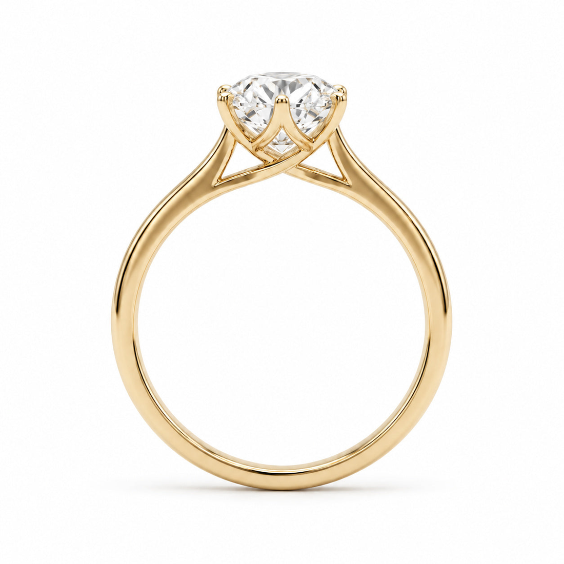 The Tiffany round lab diamond solitaire ring, view 8