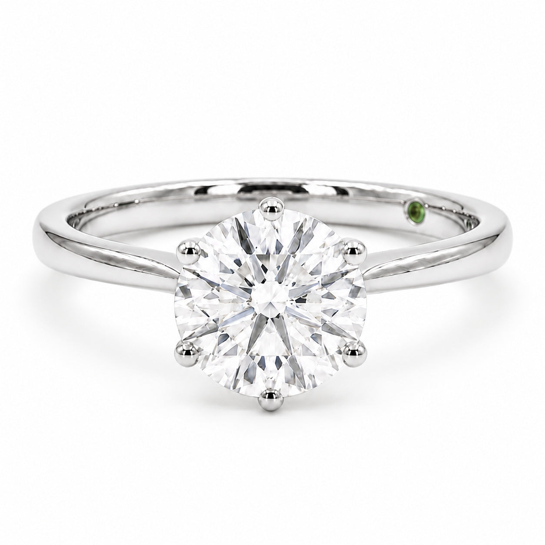 The Tiffany round lab diamond solitaire ring in platinum