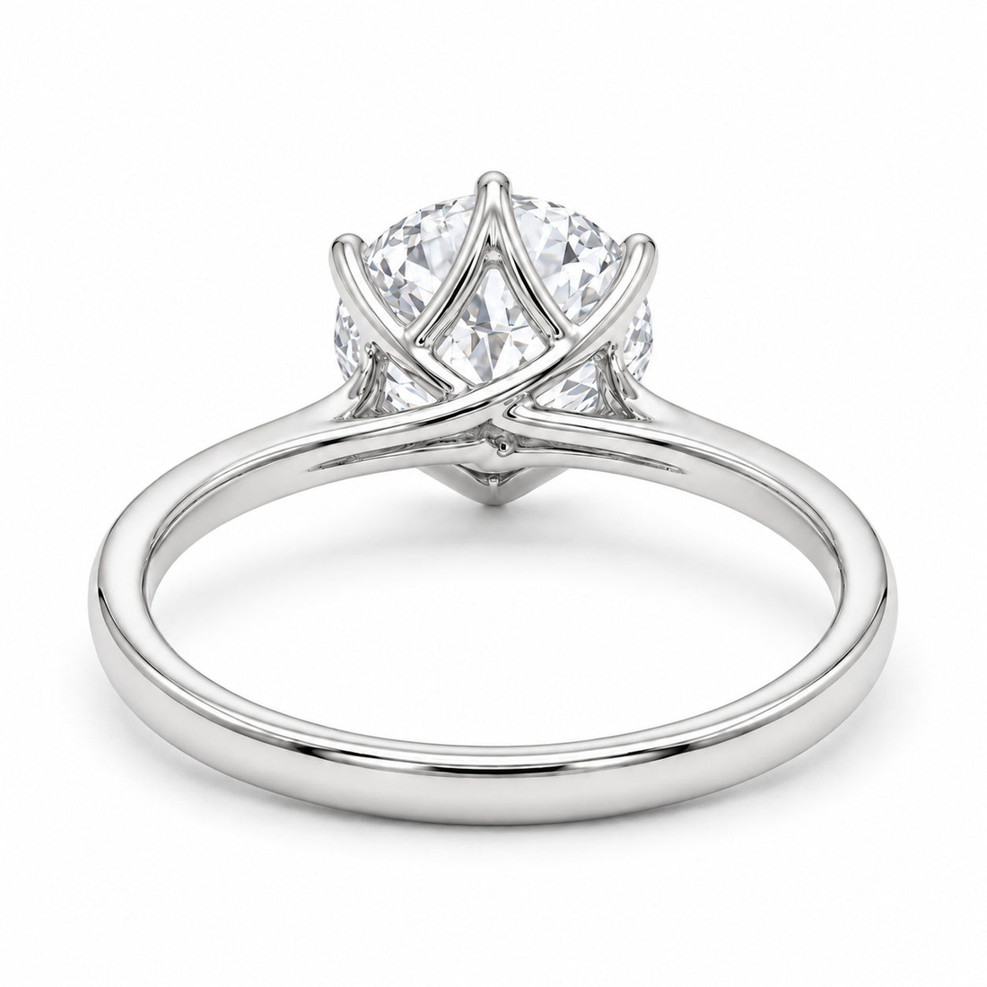 The Tiffany round lab diamond solitaire ring, view 2