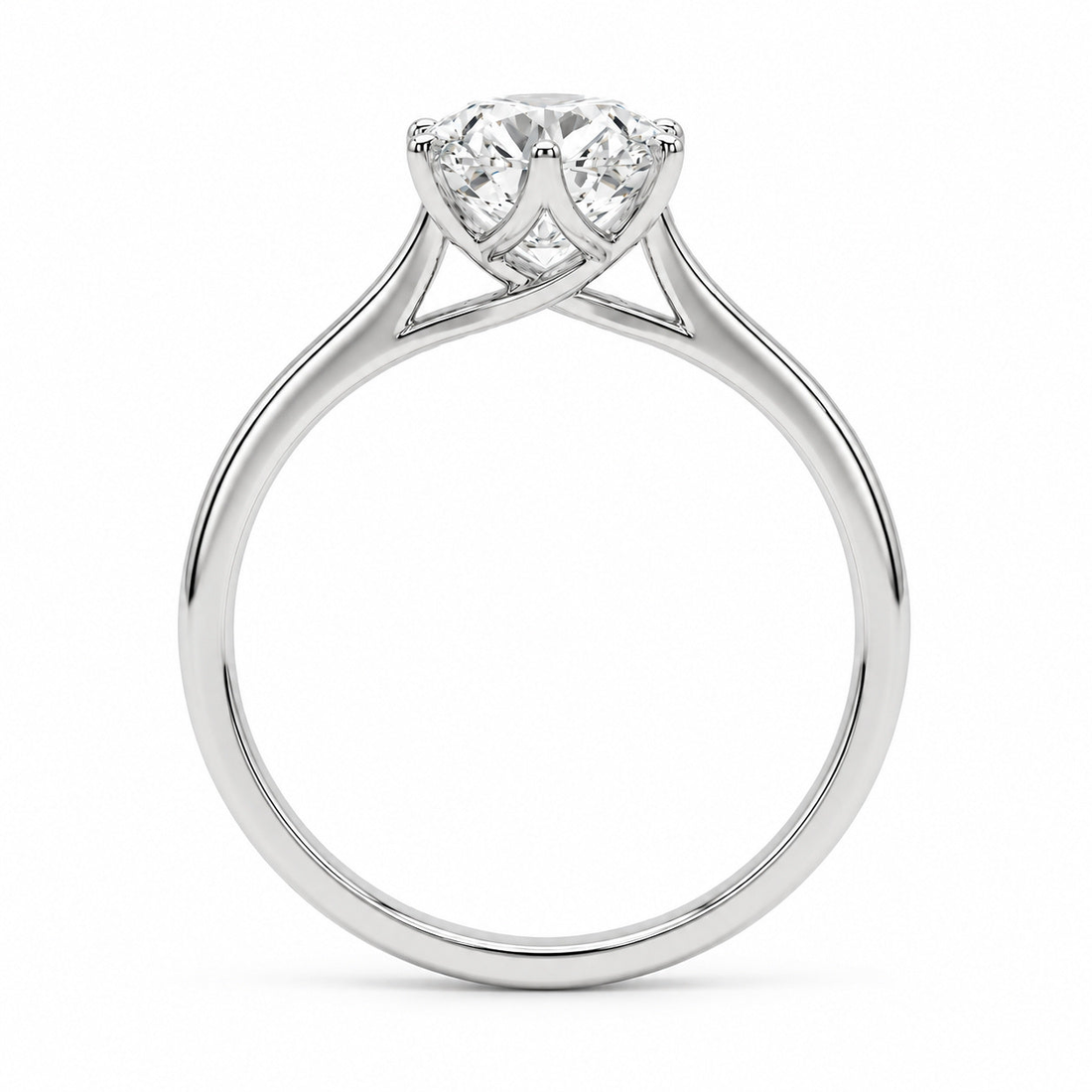 The Tiffany round lab diamond solitaire ring, view 4