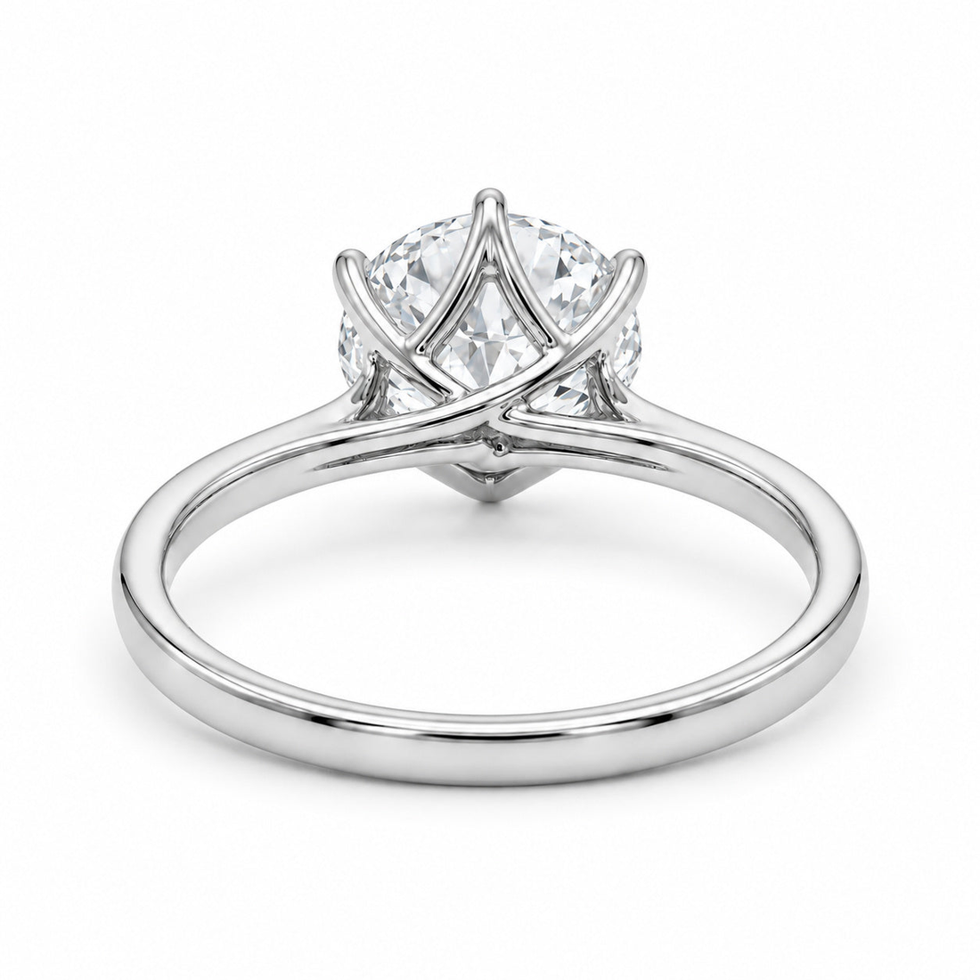 The Tiffany round lab diamond solitaire ring, view 13