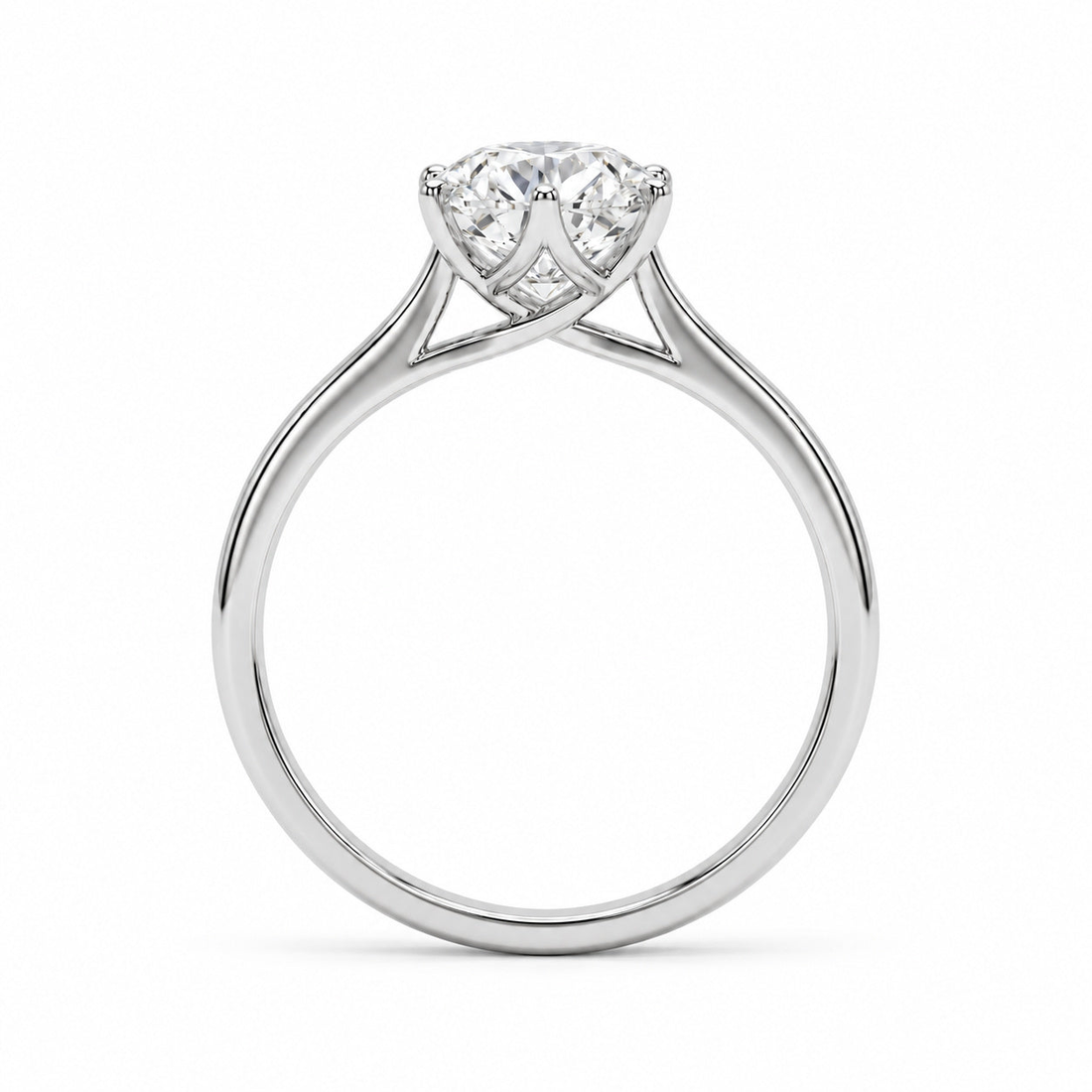 The Tiffany round lab diamond solitaire ring, view 14